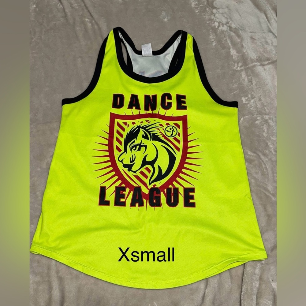 Zumba Fitness Neon Yellow Dance League Tank Top